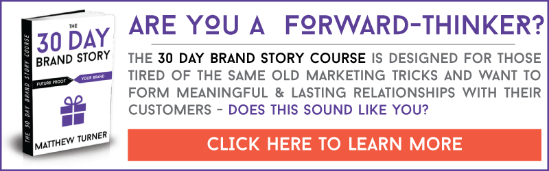 30 Day Brand Story Blog Advert